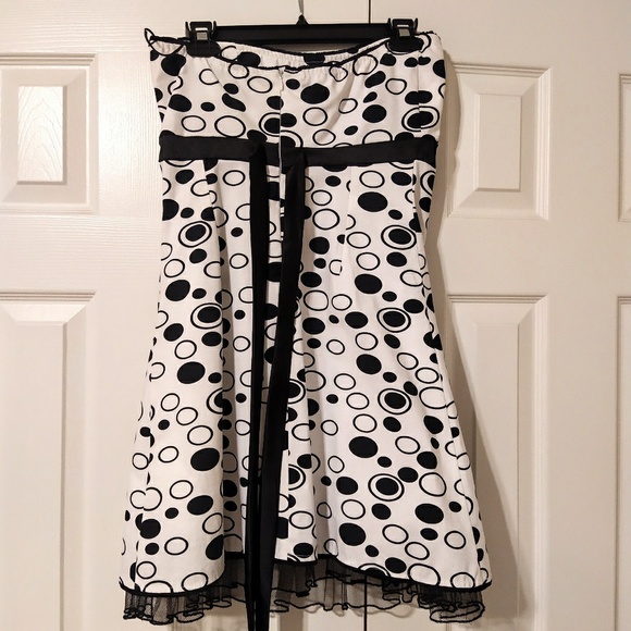 NWT Y2K Strapless Prom Semi Formal Cocktail Dress - Picture 4 of 5